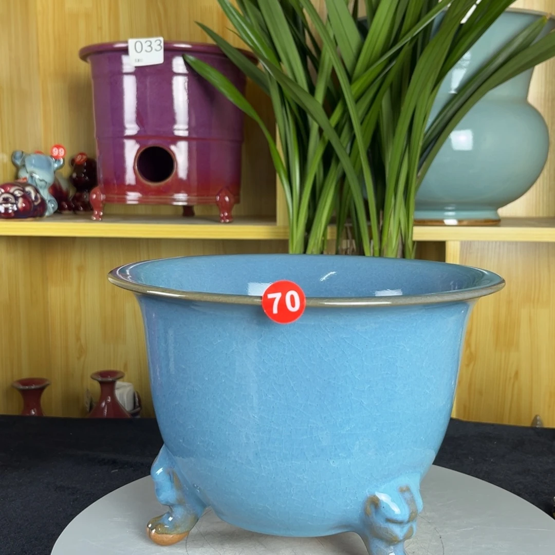 荷***堂陶摆件钧瓷钧瓷钧瓷