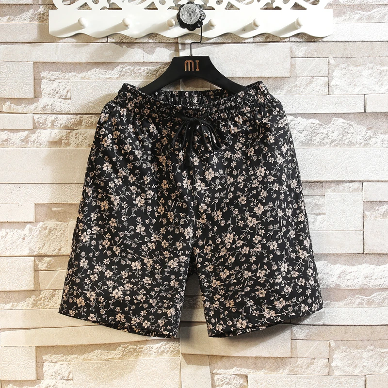 2025男士夏季新款印花短裤男士五分裤潮牌休闲薄款沙滩裤纯棉裤子