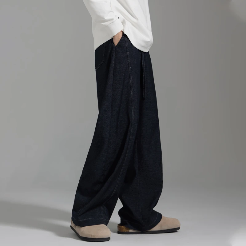 夏季新款宽松长裤潮流舒适设计感男女款百搭直筒时尚休闲裤90005