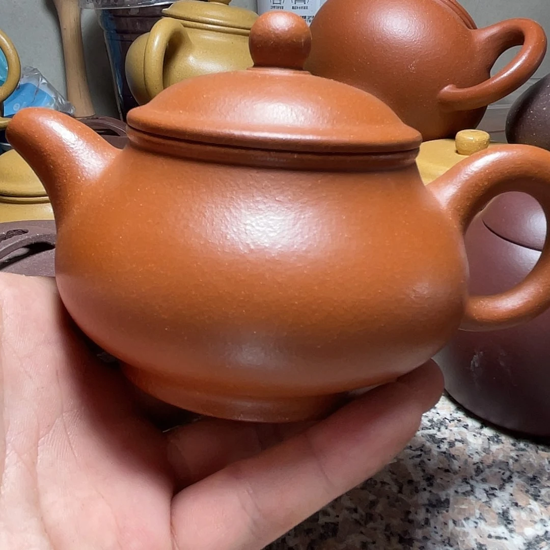 茶壶紫砂微瑕吴浩宇红降坡潘壶