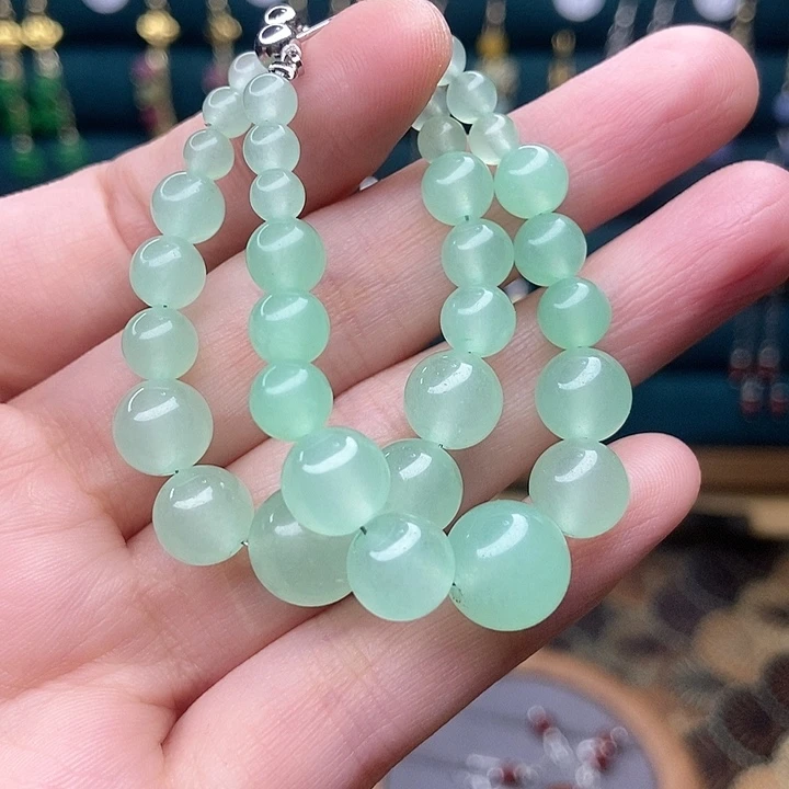 石英质玉耳钉银S925镶嵌