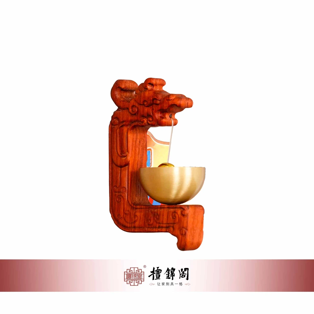 铃动福玲 | 手工雕刻工艺 | 草花梨|冰箱贴 | 9.5*5.6*3.7|A02099