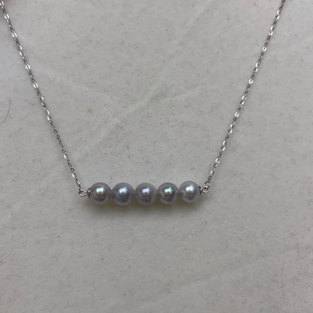 项链海水珍珠银S925镶嵌