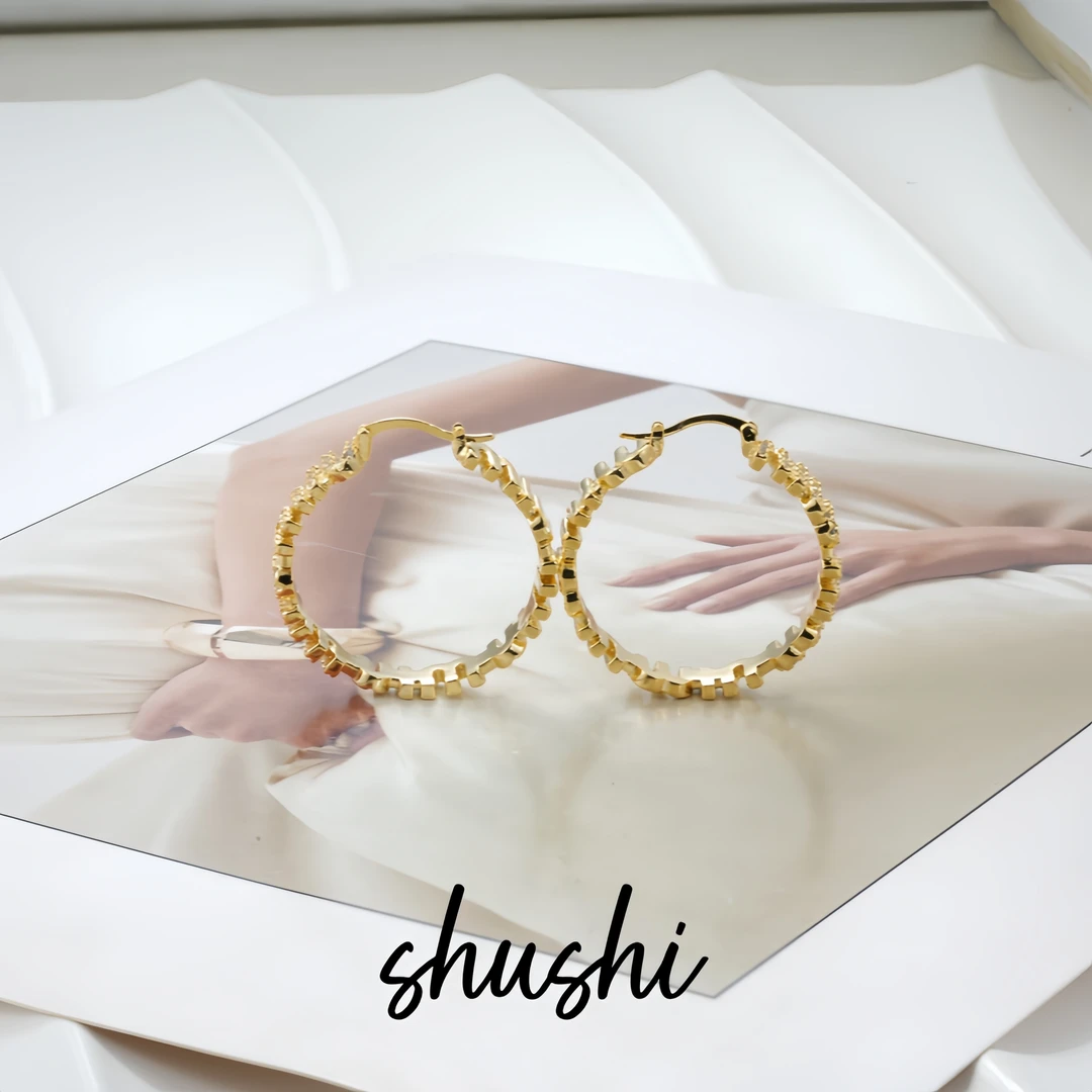 铜合金锆石耳饰 耳环9116