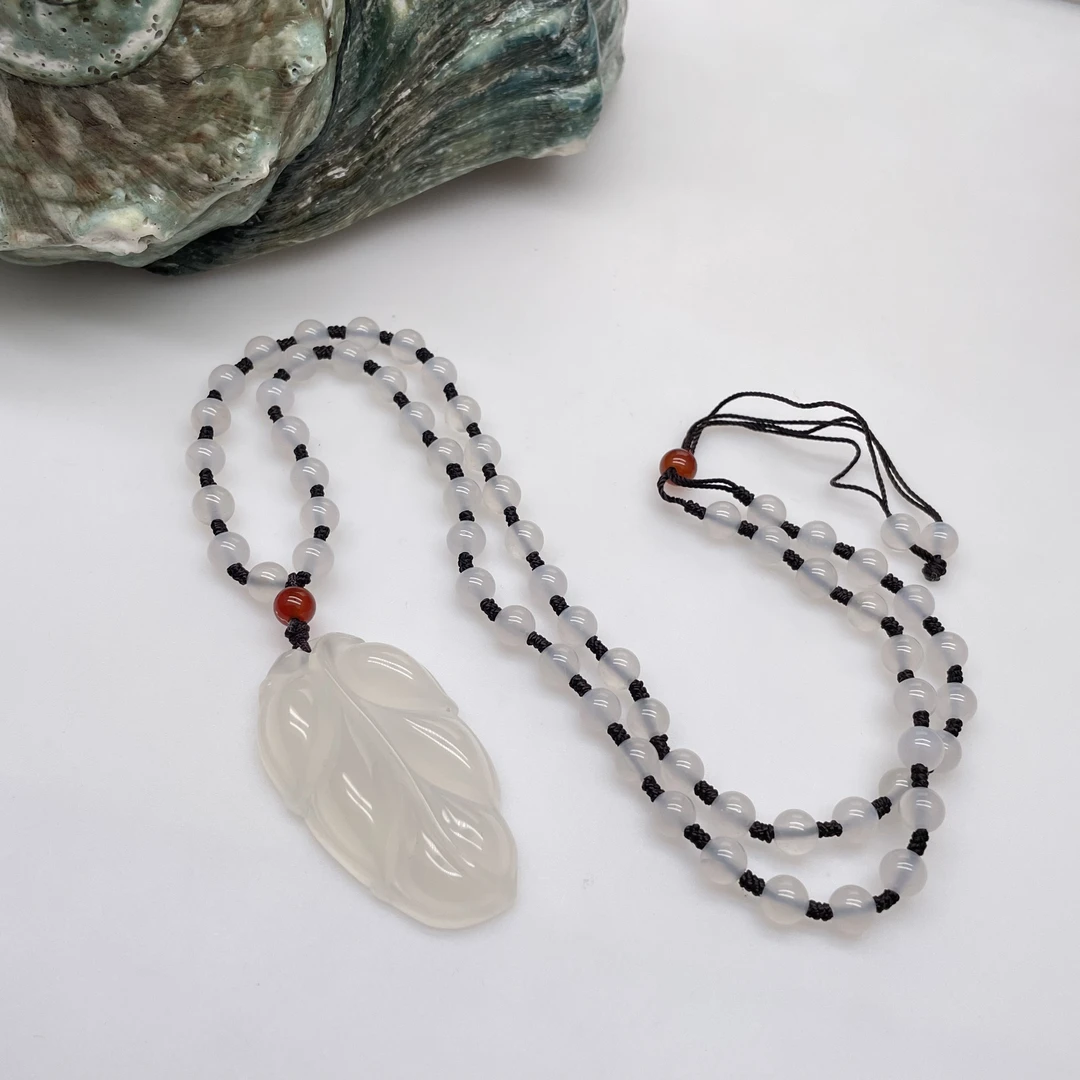 荔枝冻 叶子吊坠项链 达人