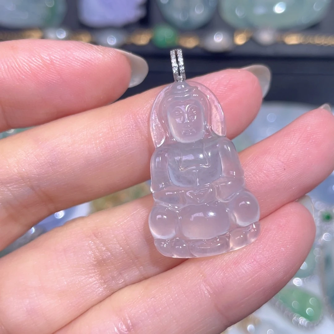 颈饰18K金镶嵌翡翠翡翠