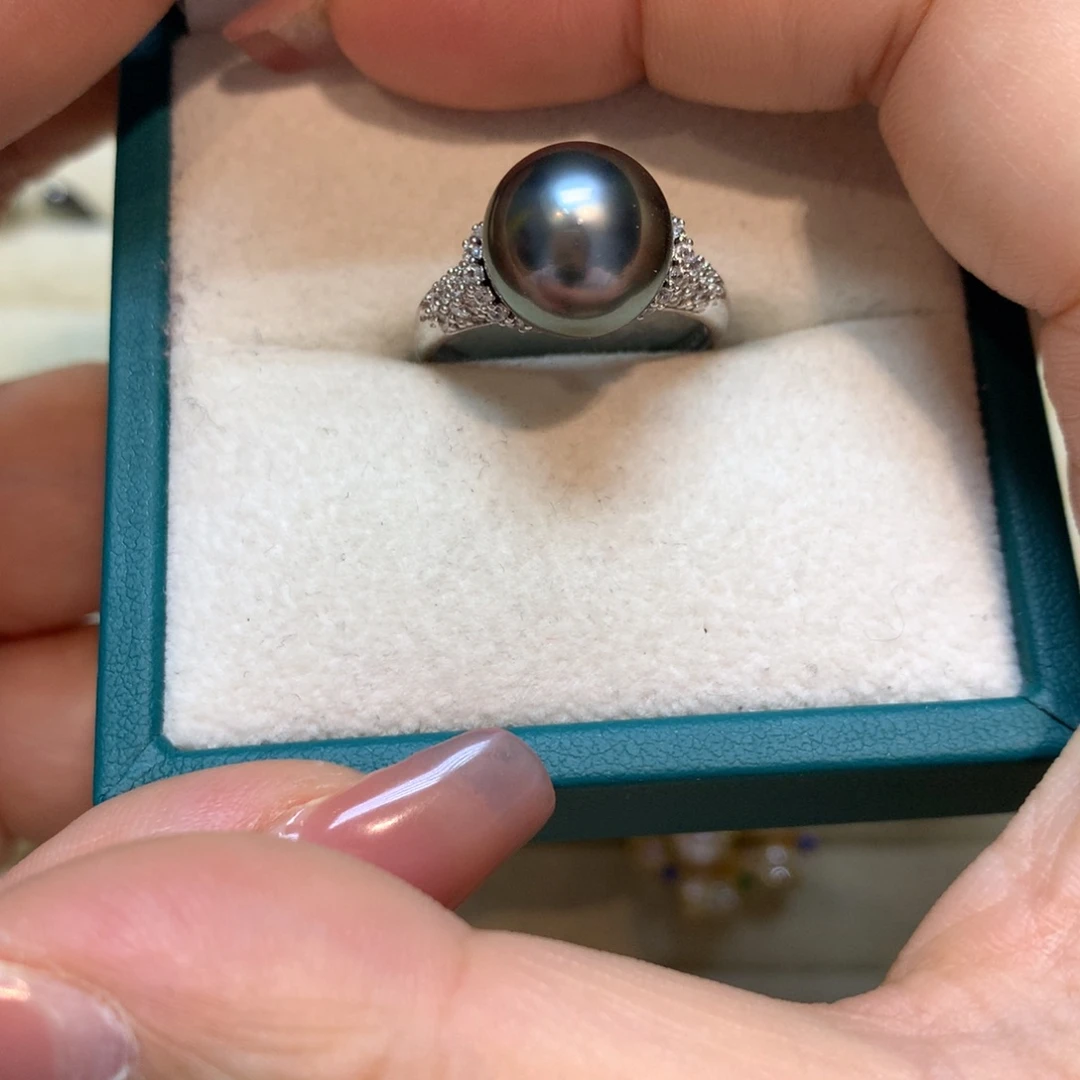 海水珍珠戒指银S925镶嵌