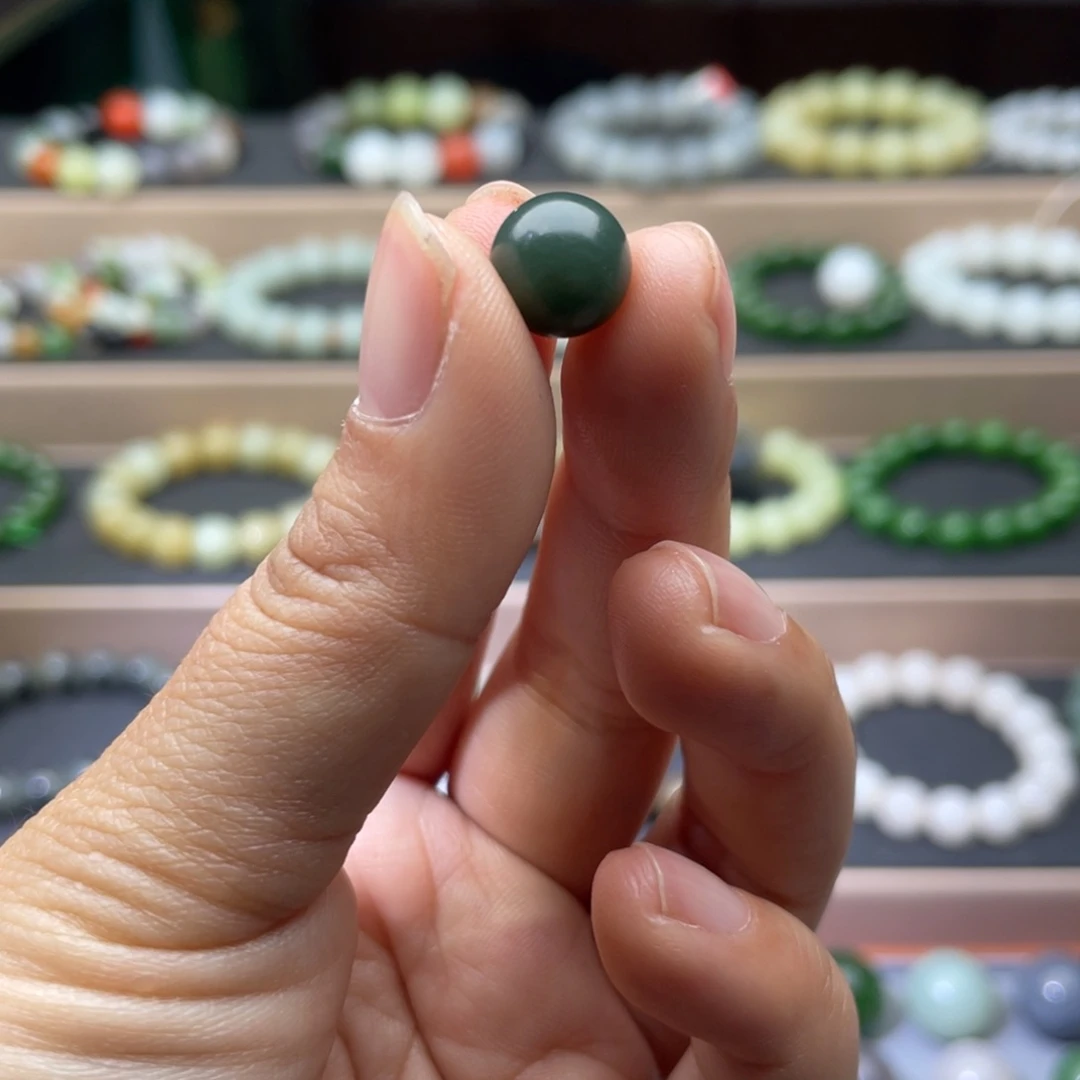 和田玉单珠10未镶嵌