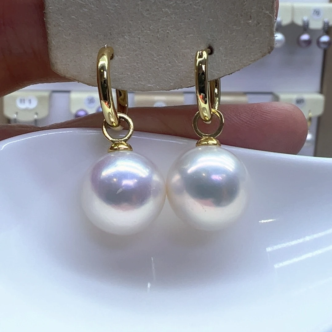 银S925镶嵌淡水珍珠耳饰