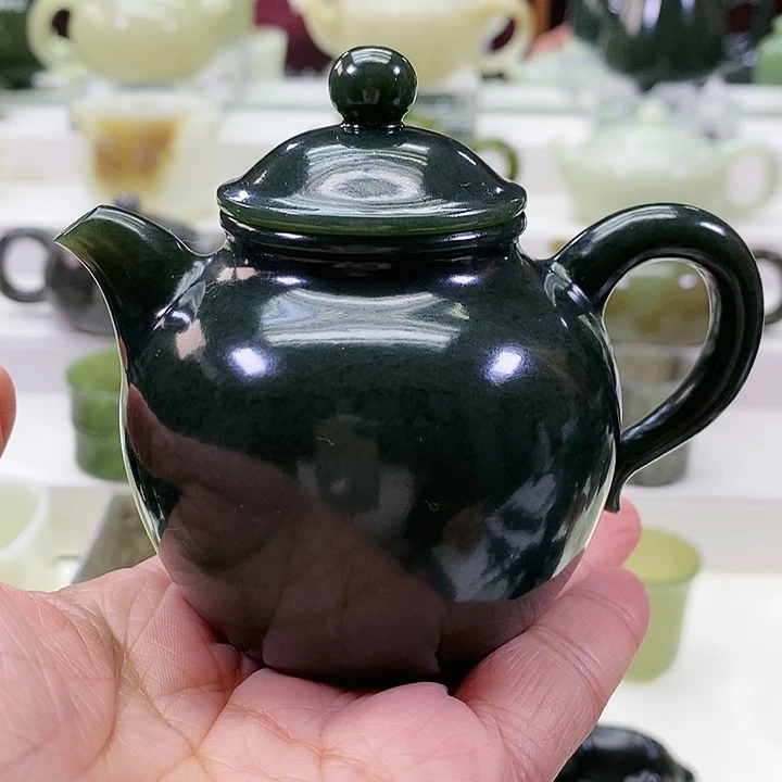 未镶嵌和田玉挂件茶壶160m l