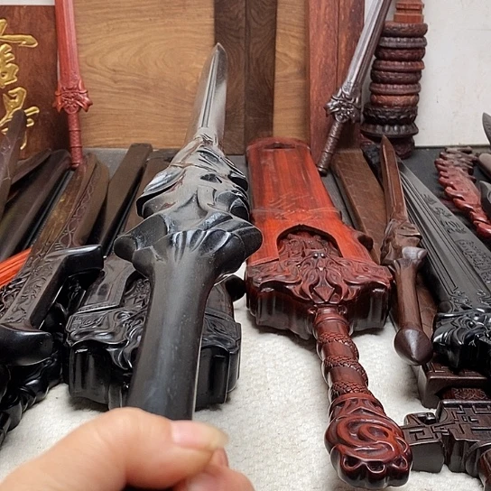 黑檀木木做旧一米盖聂