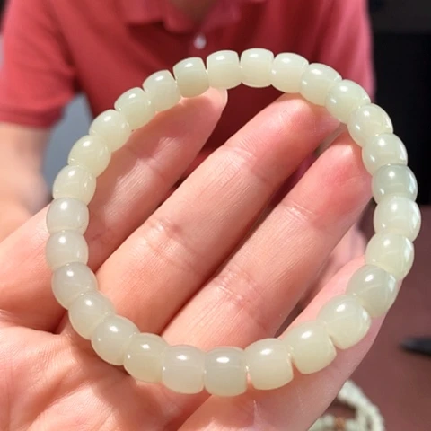 手链未镶嵌和田玉（糖玉）