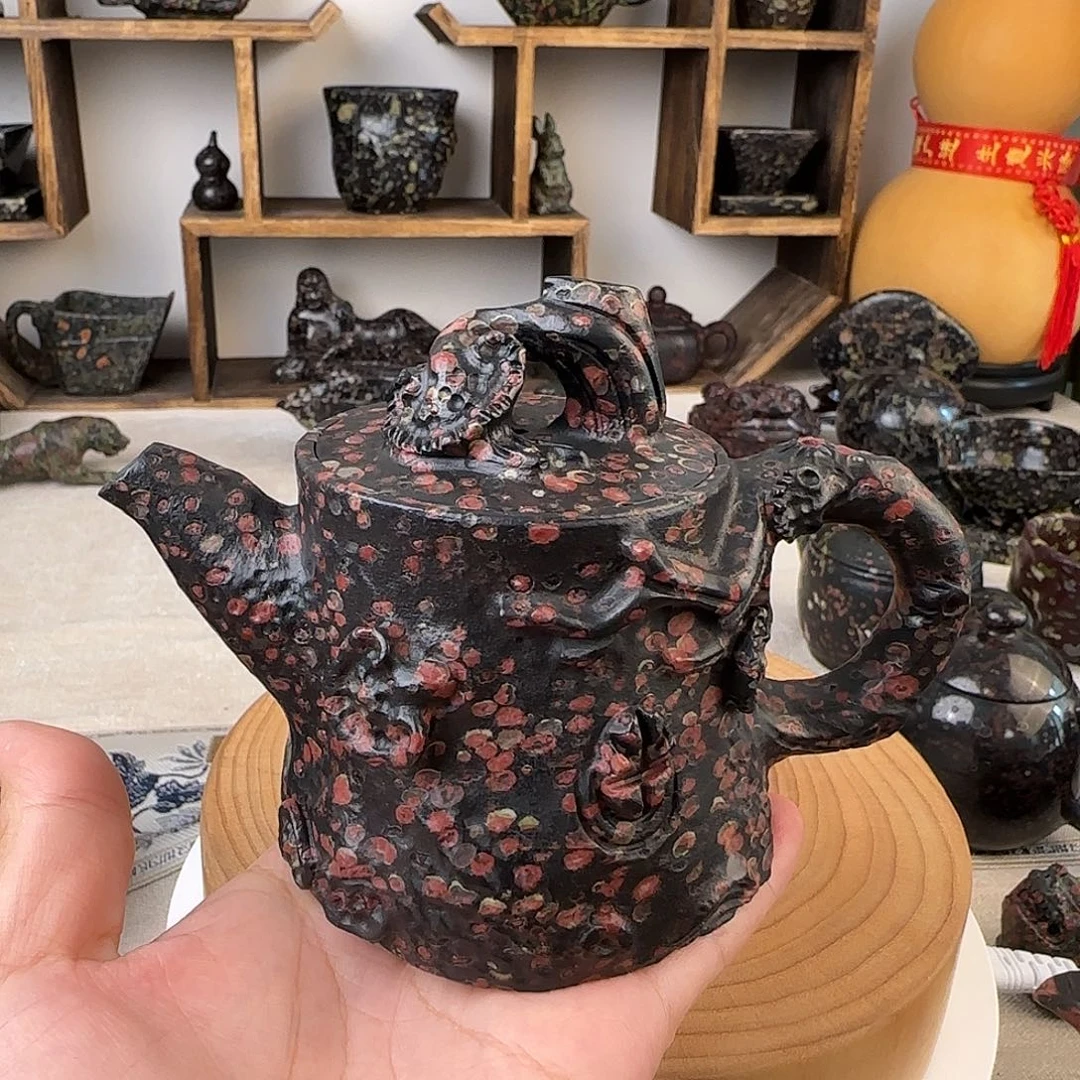梅花玉红梅灵芝壶精工