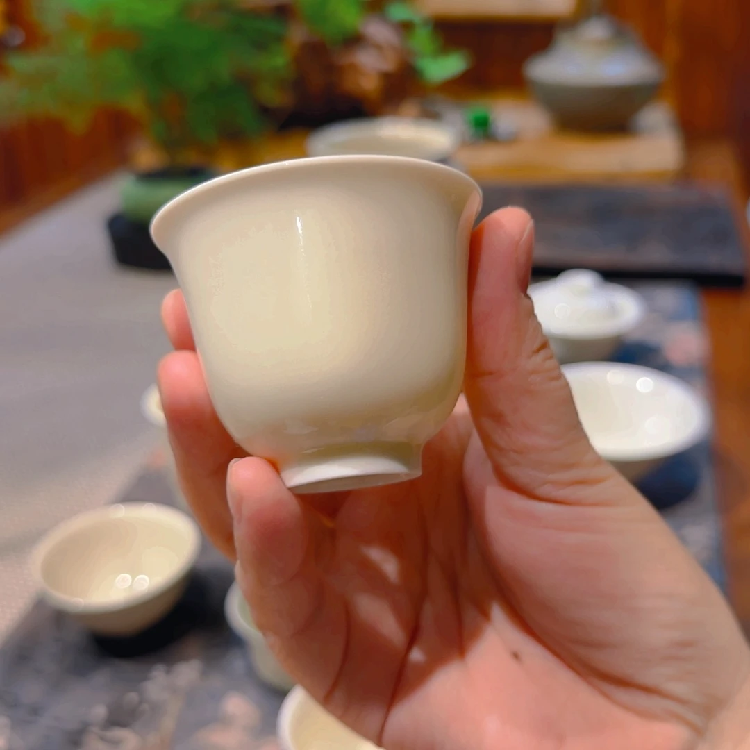 微澜定瓷 薄胎玉兰杯60cc