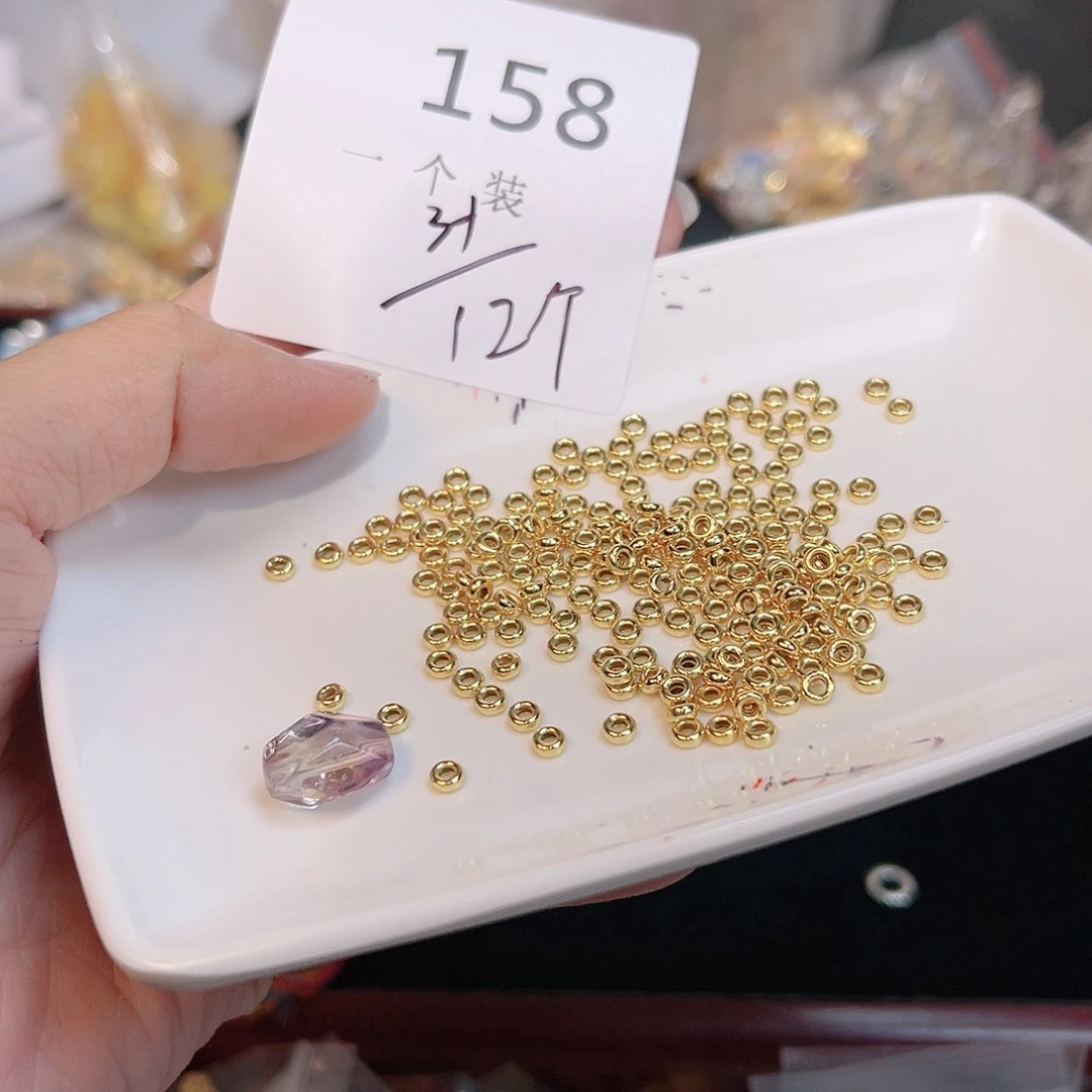 紫晶珠宝半成品银S925镀金镶嵌158
