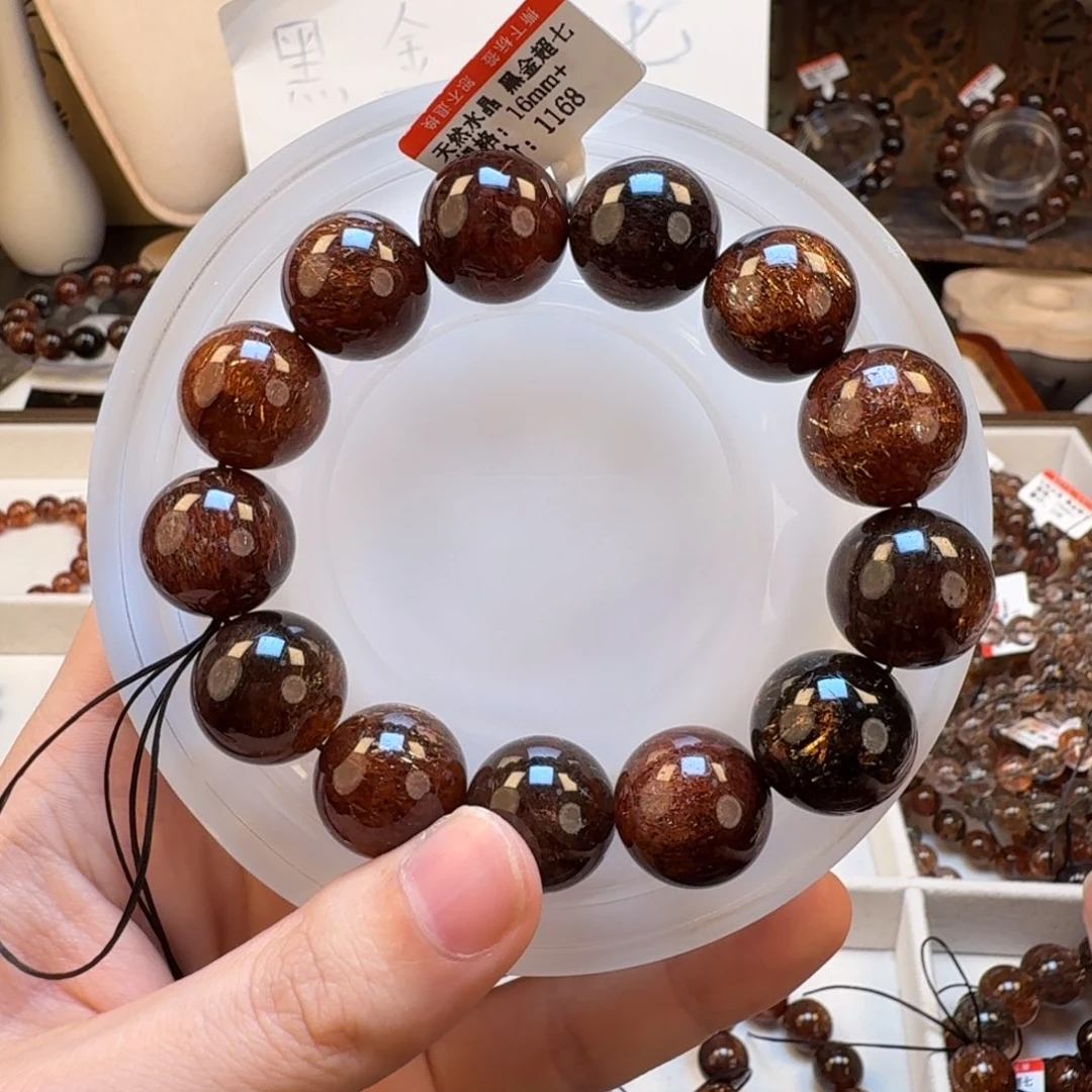 未镶嵌发晶手链黑金超七天然水晶直播间多样性发一