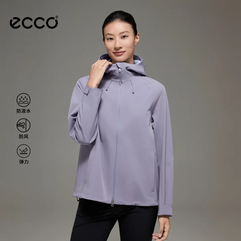 ECCO 爱步【女式软壳外套】可收腰设计高性能梭织防泼水ES253J036F