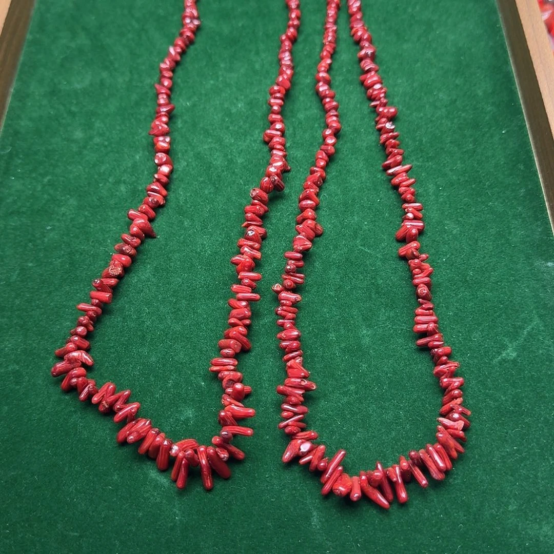 玛瑙/玉髓未镶嵌珠宝半成品一条牛血红毛衣链