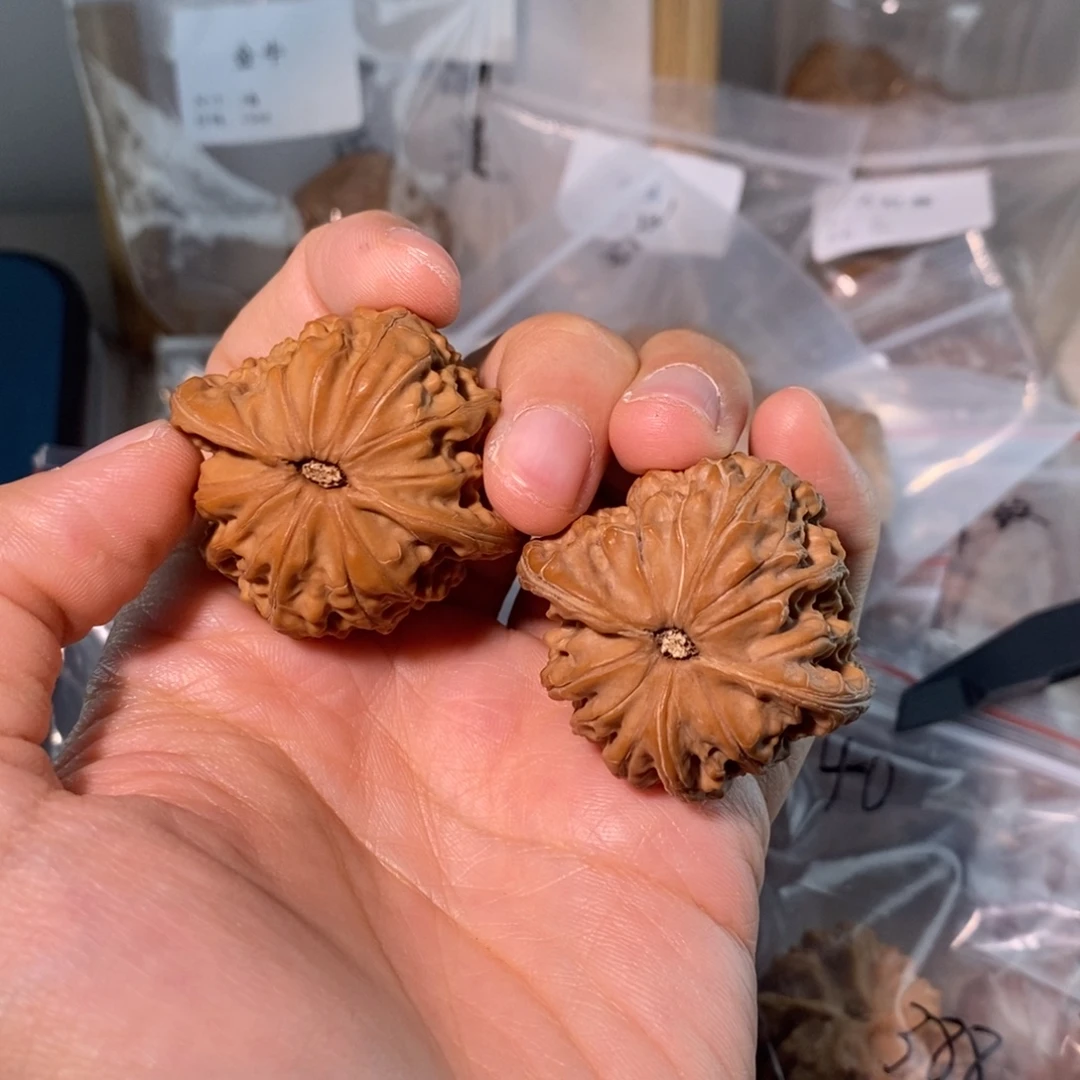 哦***？文玩核桃把件磨盘