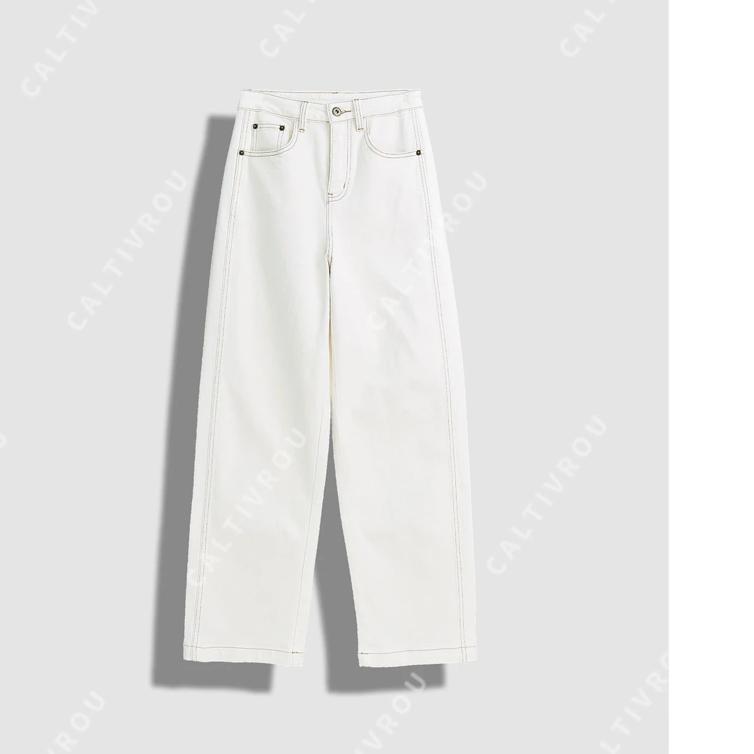 【JIUJIU】奈良记忆~明线高腰显瘦香蕉牛仔裤-K12319-GB