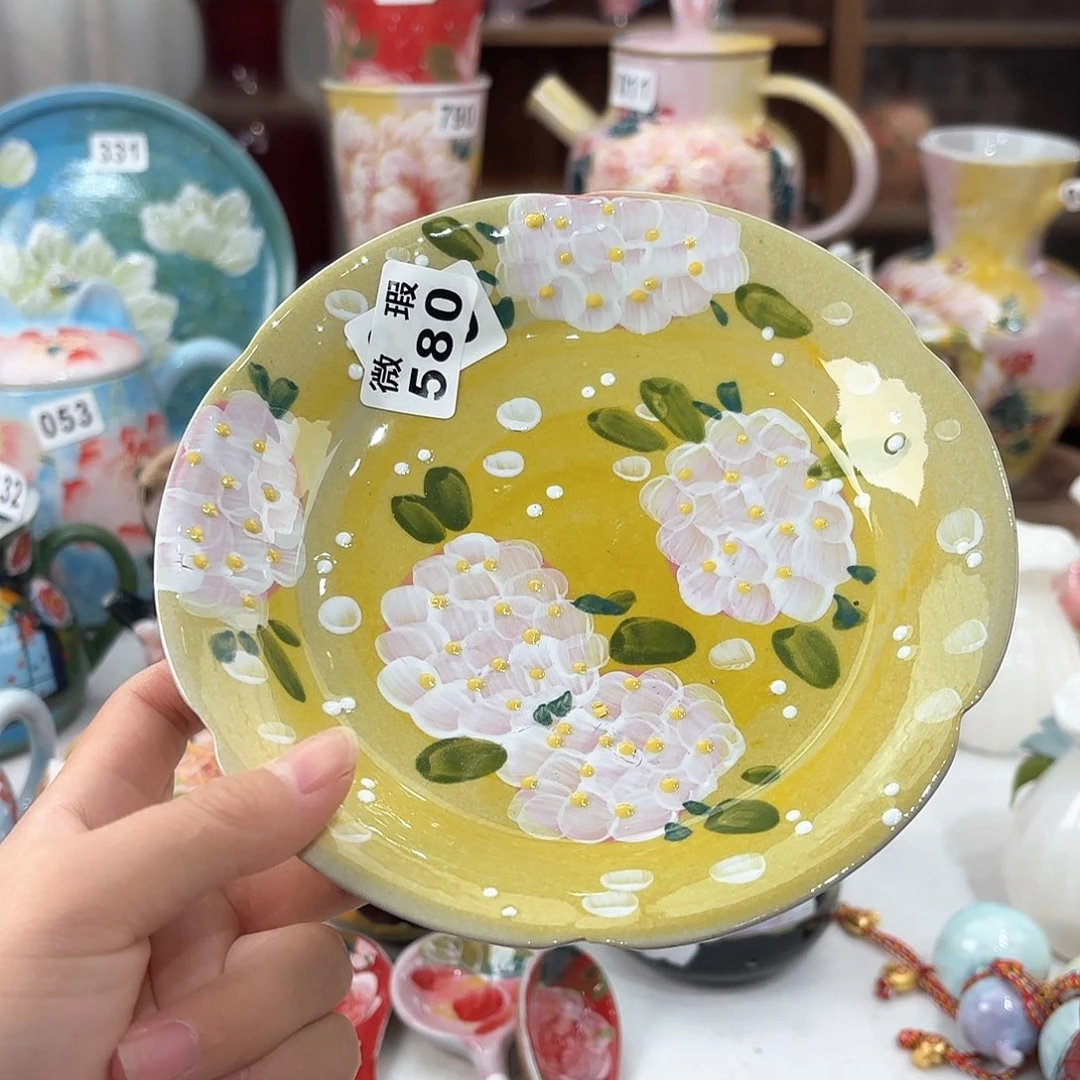 景德镇手绘高温釉下彩陶瓷茶具