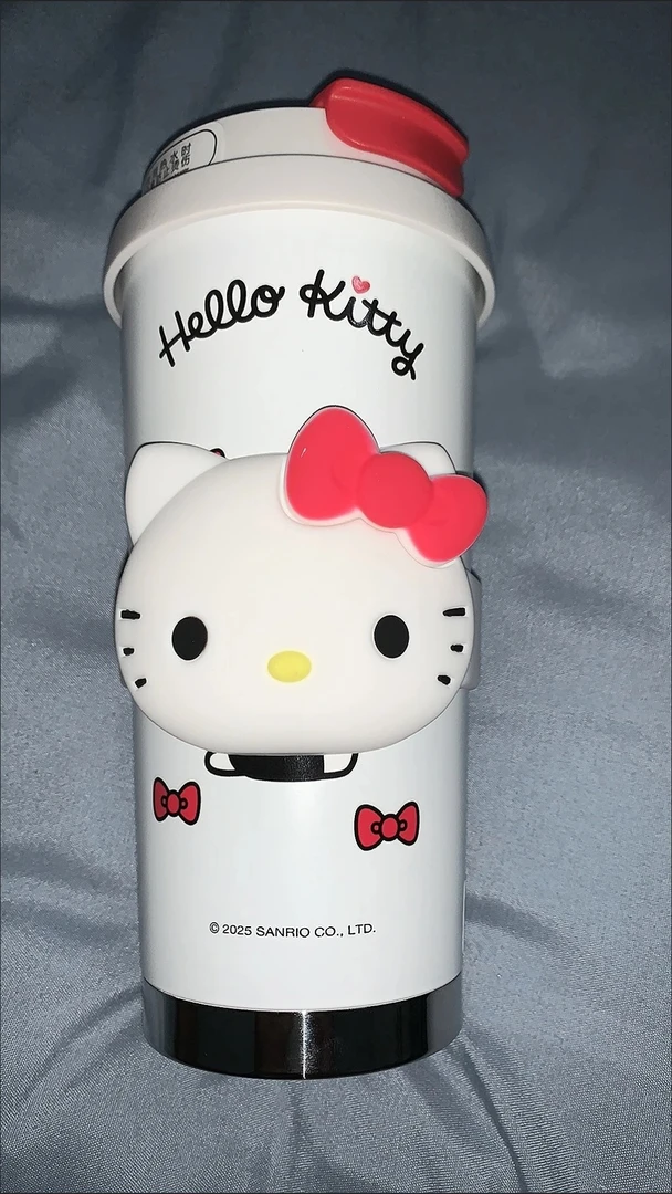 新款保温水杯高颜值卡通可爱双饮带吸管