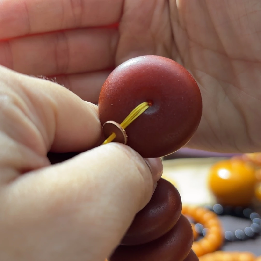 琥珀未镶嵌裸石平安扣多样性发其一