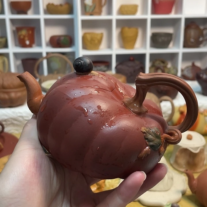 紫***幻紫砂茶宠南瓜紫砂壶