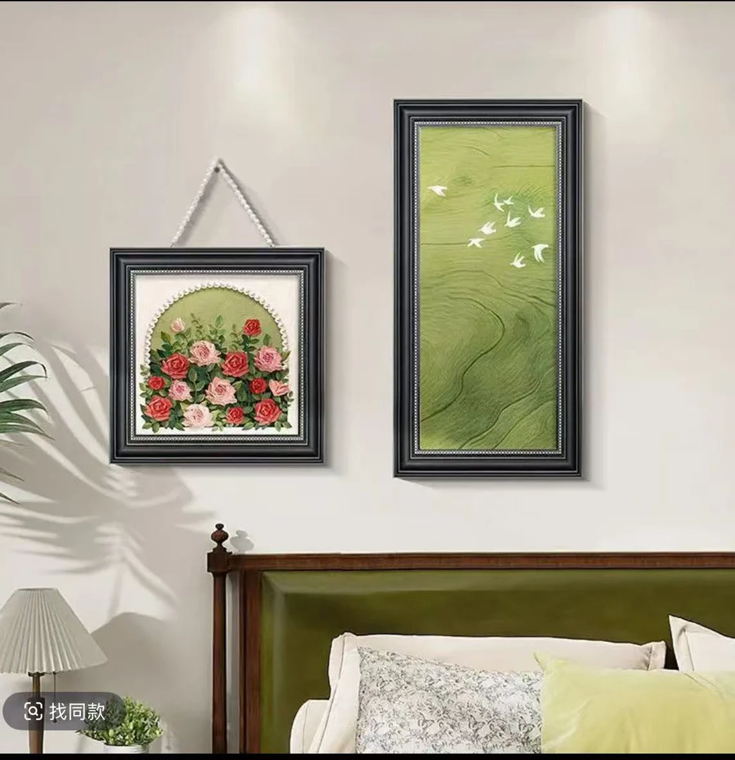 L23中古风客厅装饰画法式复古沙发背景墙挂画高级现代美学艺术画