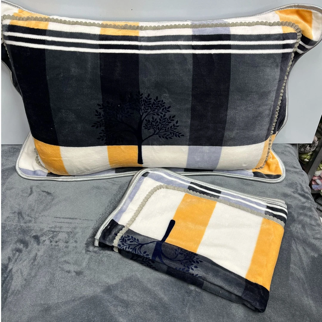 格调生活加厚牛奶绒枕套一对48*74cm