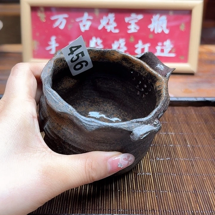 纯手工制作粗陶茶具