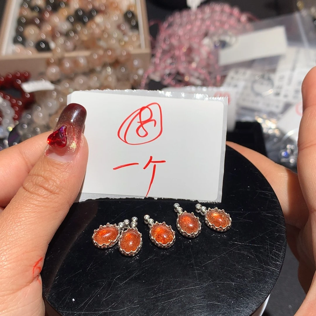 日光石颈饰银S925镶嵌多样化发1个08