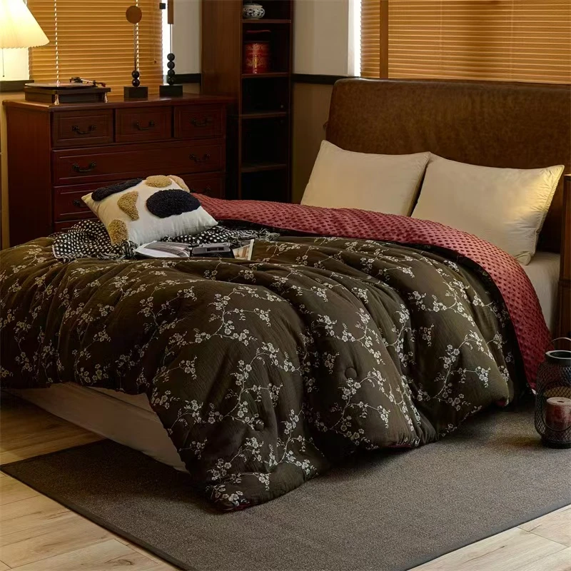 【花香如故】L纯棉双层纱秋冬被200*230cm