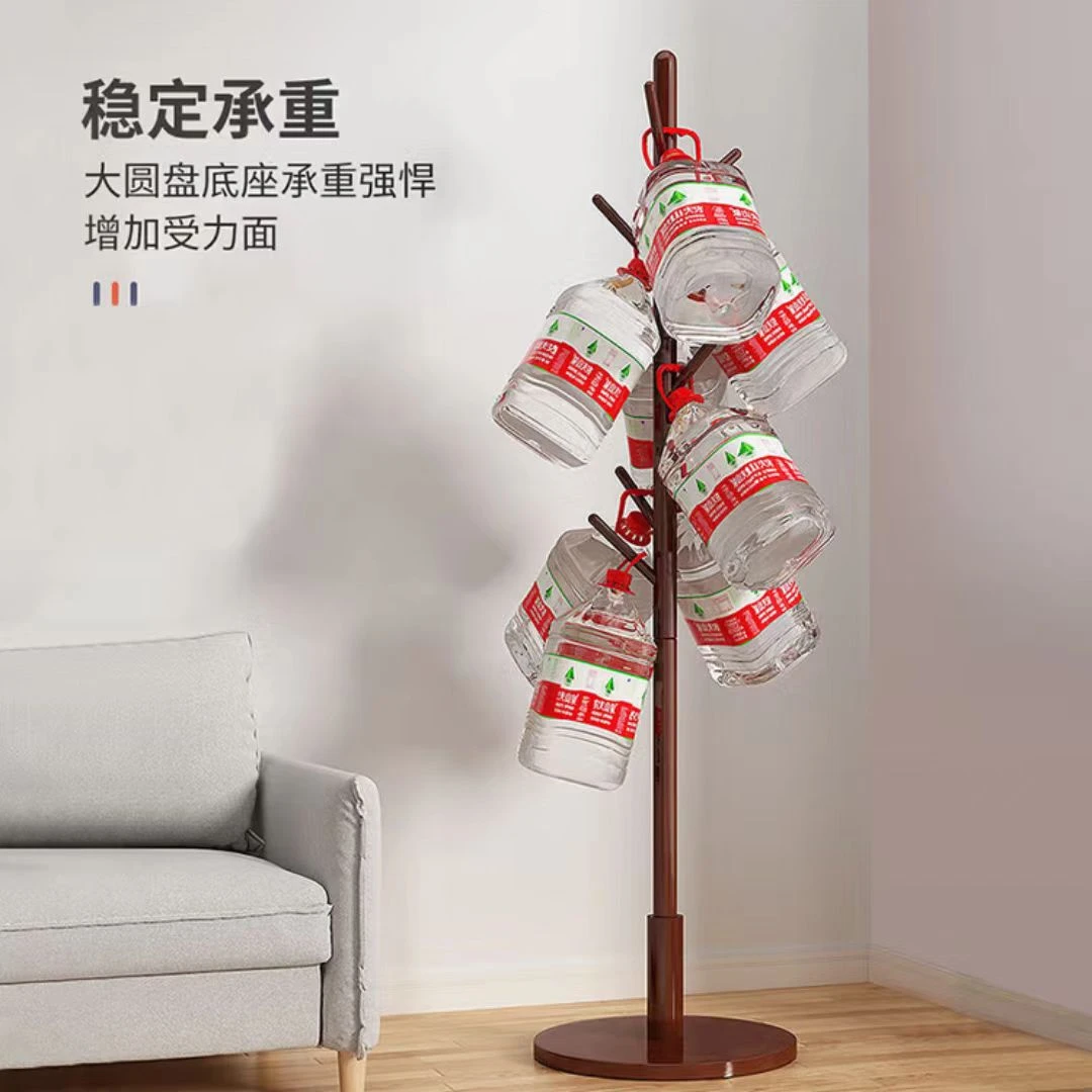 实木胡桃木质落地卧室挂衣架意式简易衣服挂架客厅立式挂衣架落地