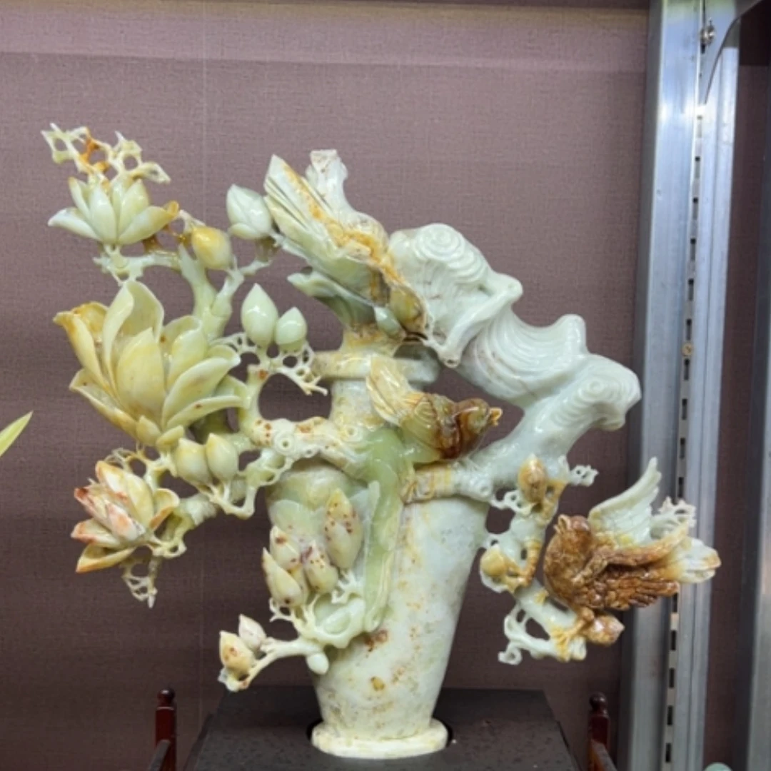 【闪购商品】未镶嵌蛇纹石玉珠宝奇石玉兰花