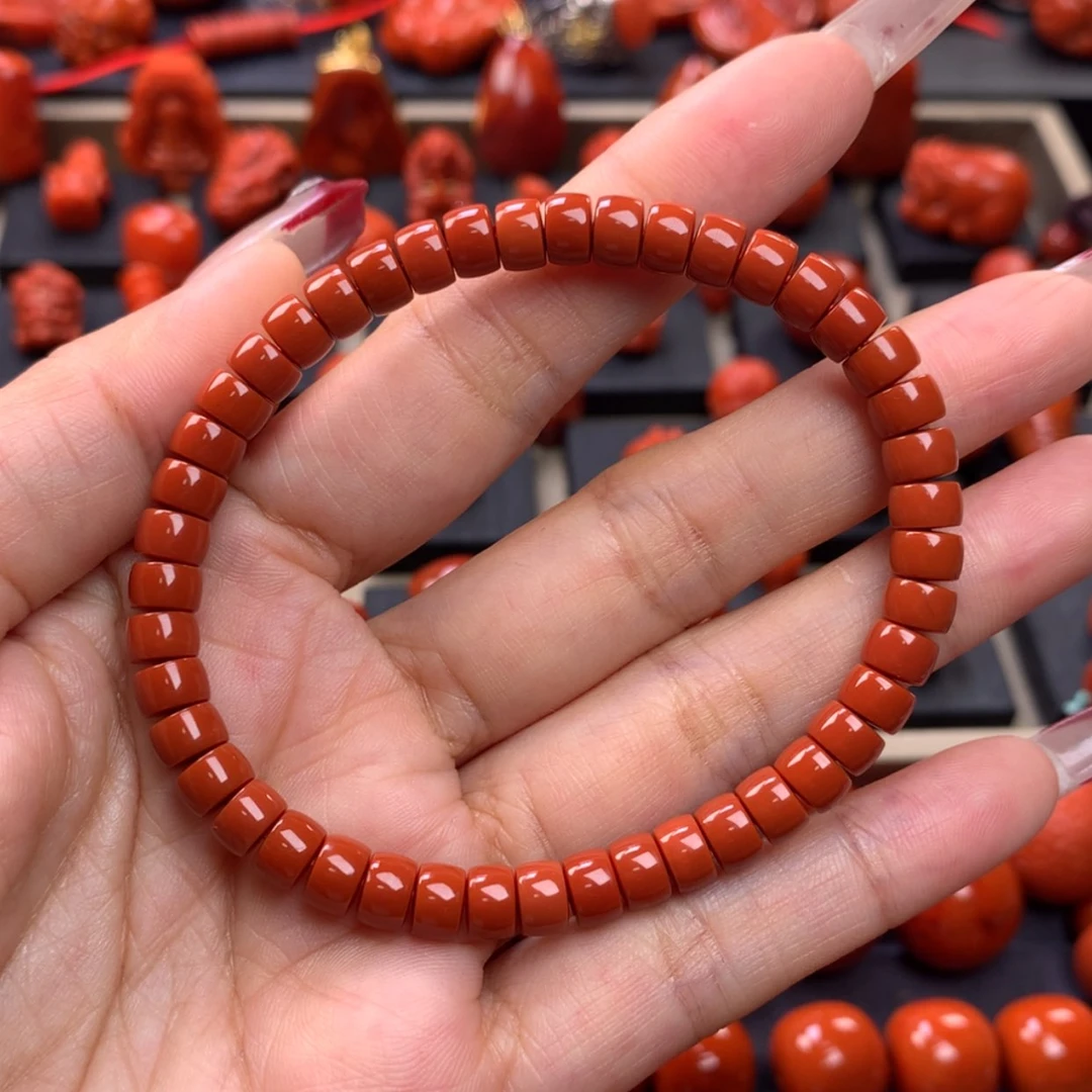 【闪购商品】南红玛瑙药片手串6.1mm未镶嵌