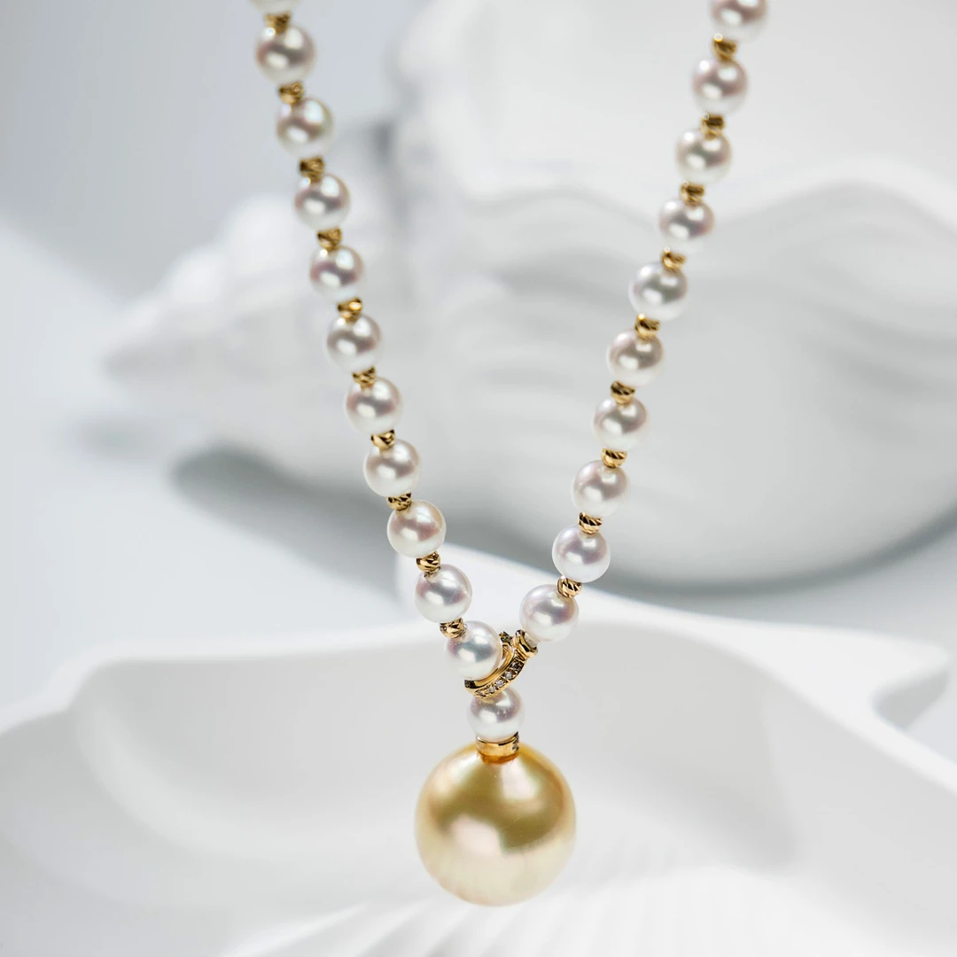 海水南洋金珠项链-18k-约卡4.5mm-多样性发其一XT222-BK|BZZ2