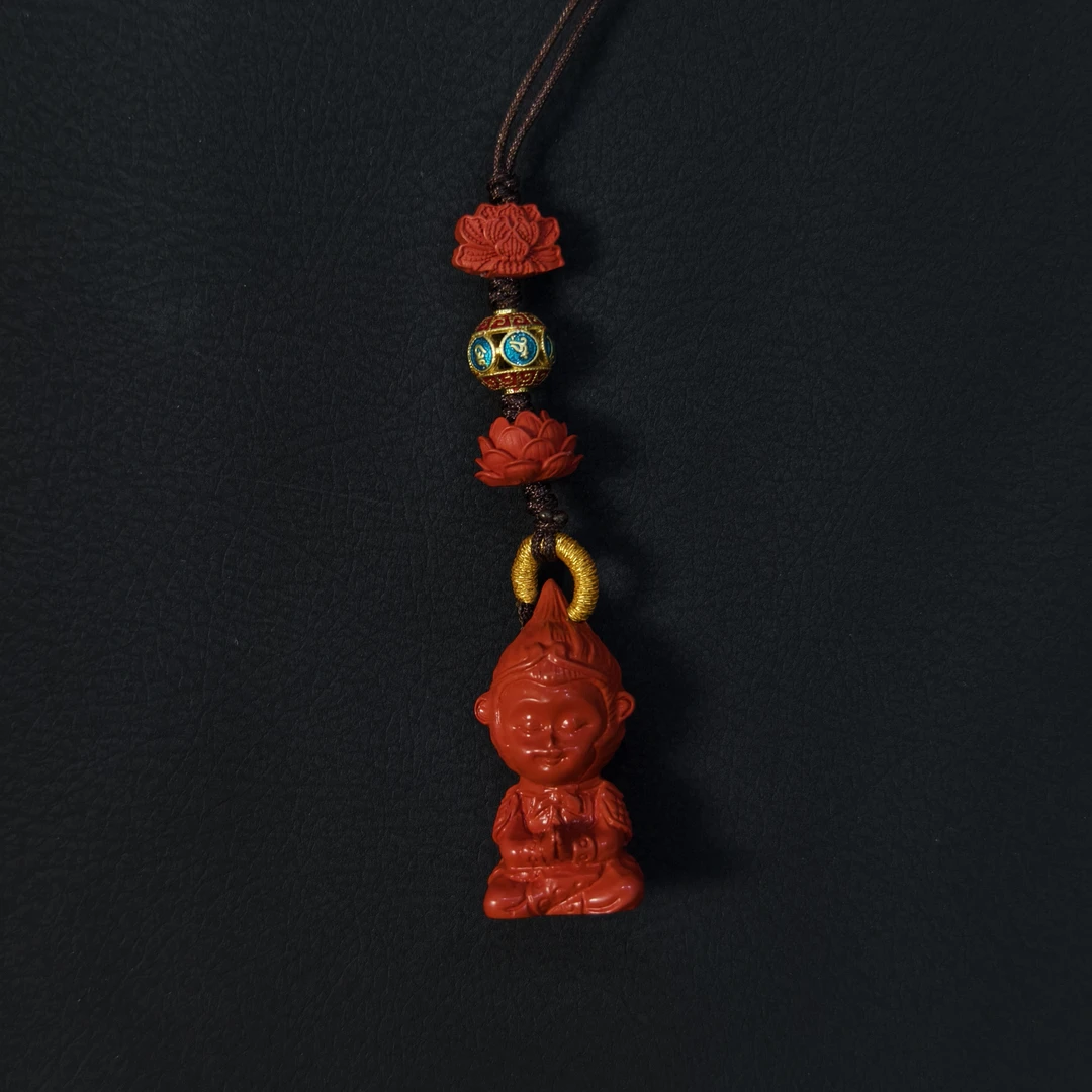 天然辰砂【大圣】朱砂红砂悟空大圣莲花手机挂车挂Z641