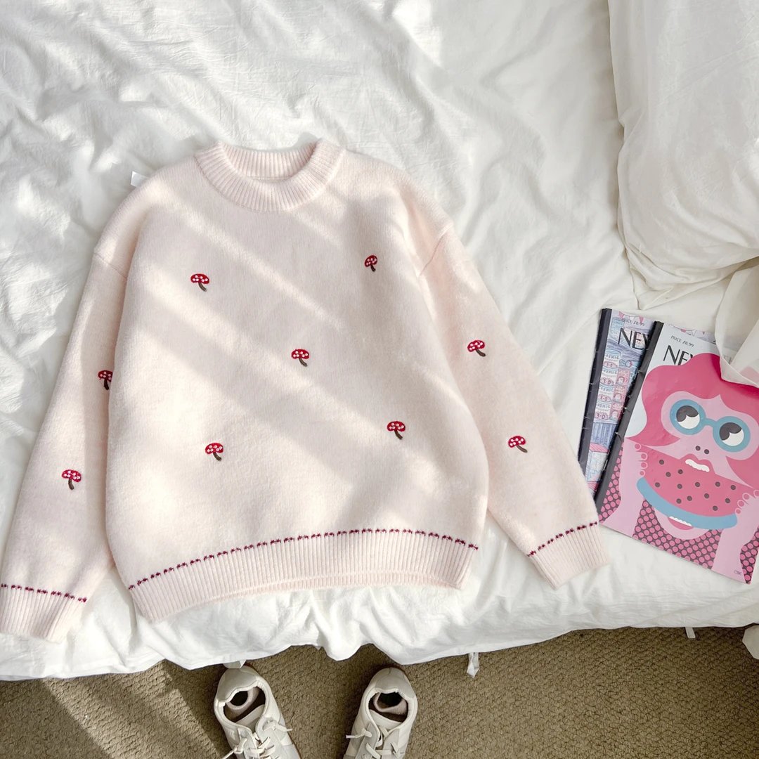 【原版】女童冬装加绒毛衣中大童儿童保暖针织上衣BBYDW54530