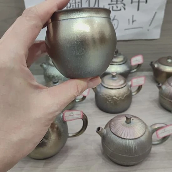 建水紫陶不二陶柴烧杯