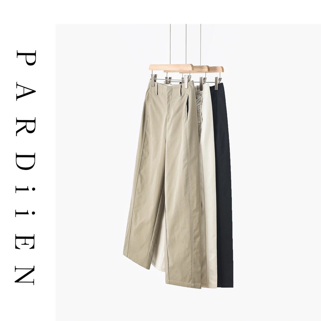 【北总严选】帕迪恩简约通勤高腰九分直筒休闲裤25PD-SY25CK025