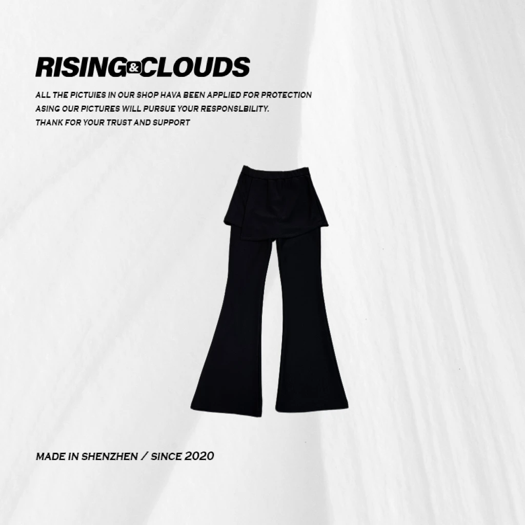 【小法】舒适百搭休闲显瘦早春裤裙微喇裤020217GT