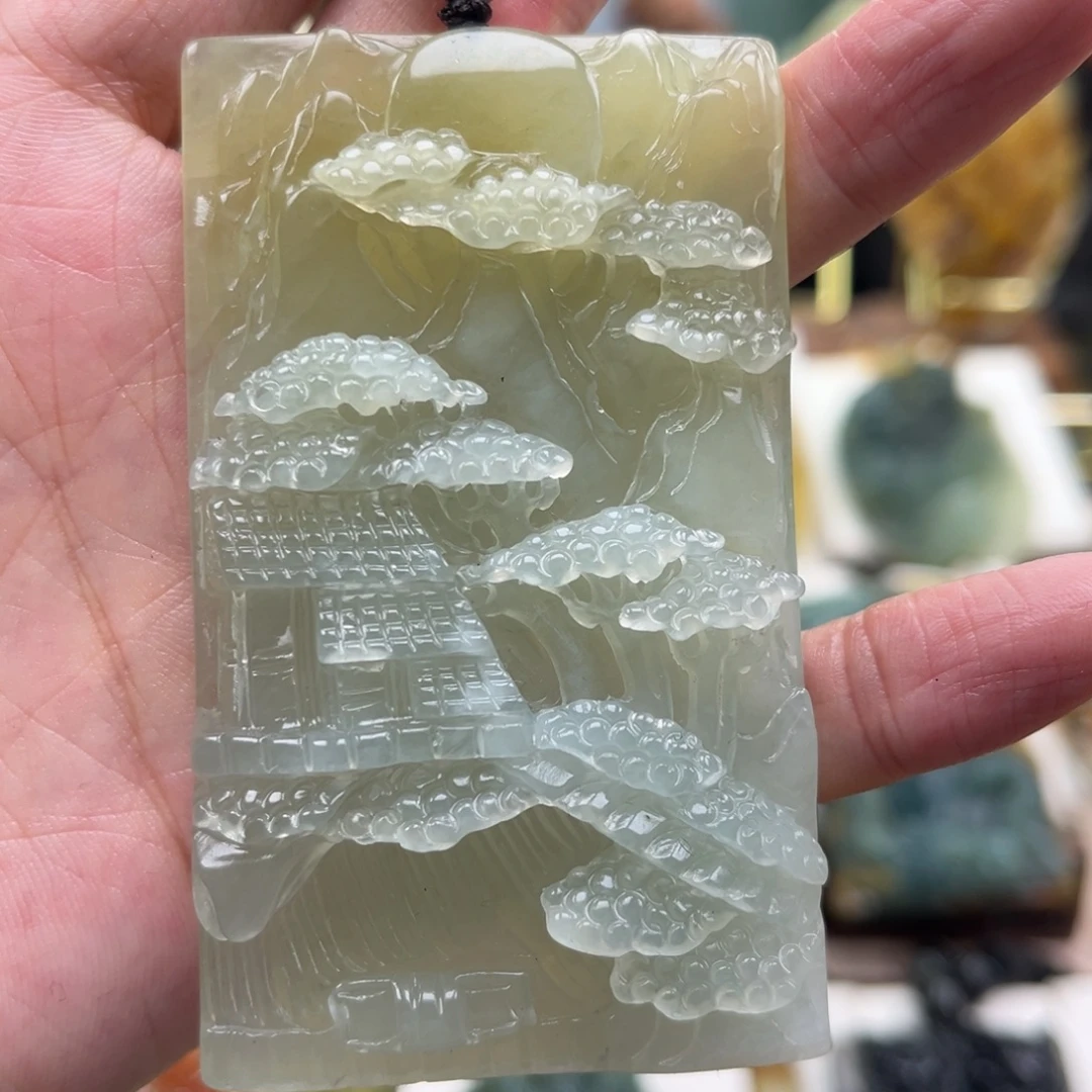 岫玉未镶嵌挂件挂件