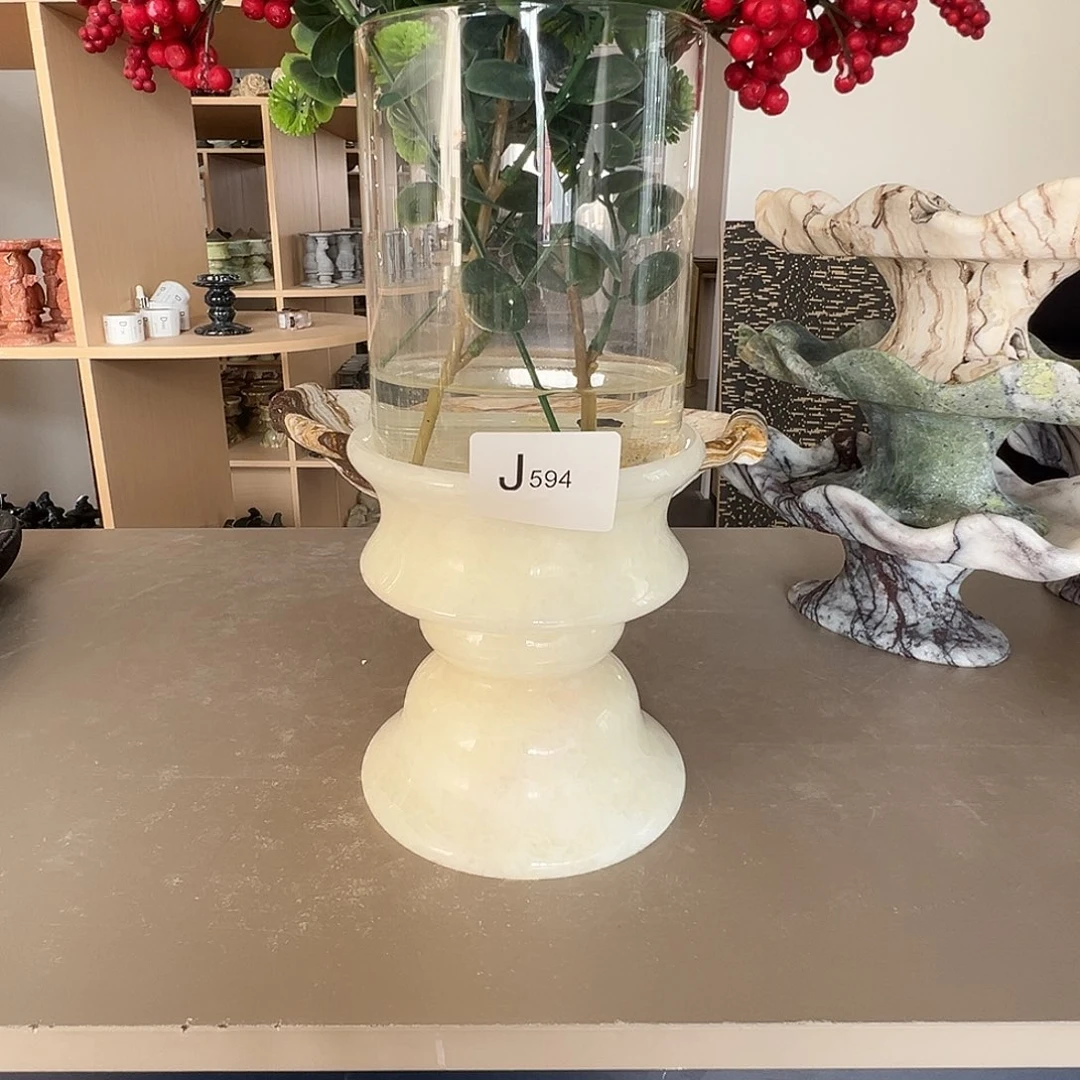 石材J594白水晶水培花瓶