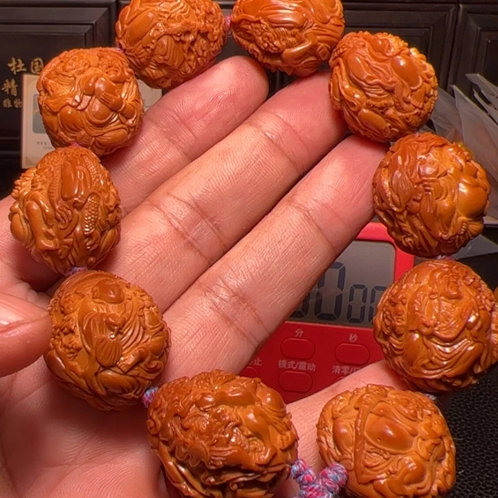 文***明橄榄核手串十八罗汉