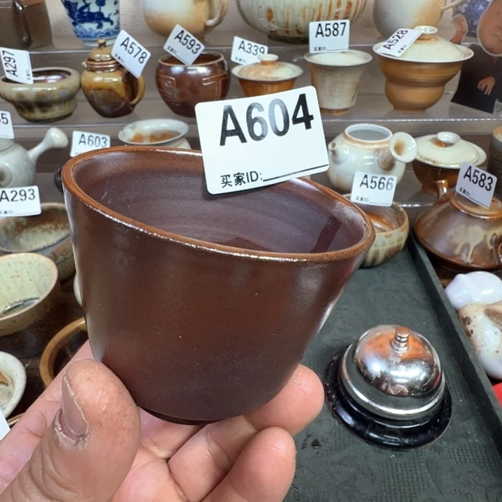 摆件吉***王604景德镇手工柴烧主人杯