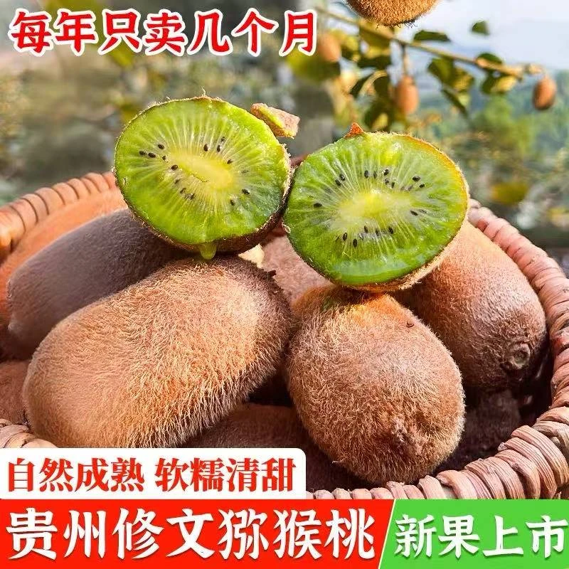 贵州修文猕猴桃12枚5斤9斤绿心奇异果当季新鲜水果正宗贵长应季