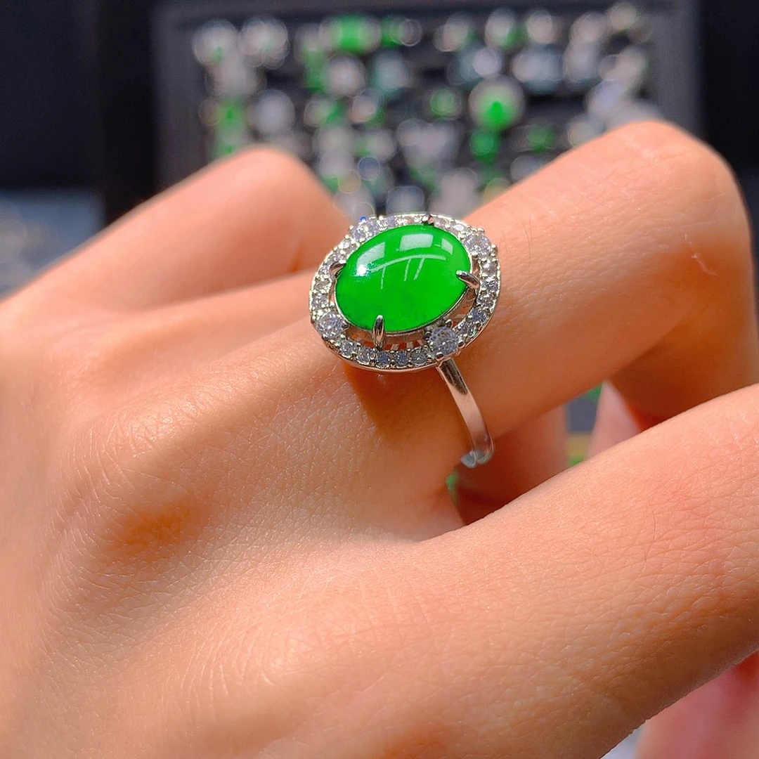 翡翠未镶嵌耳饰天然翡翠