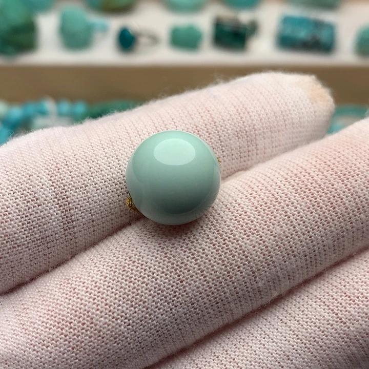 绿松石未镶嵌珠宝奇石13mm