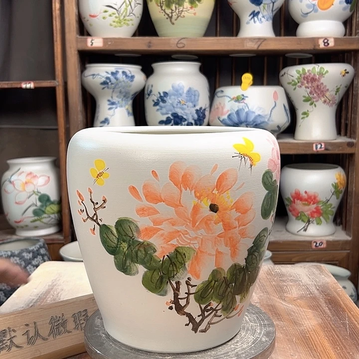 陶苹果牡丹师傅陶陶瓷